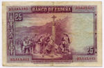 Банкноты Испания 25 и 50 песет 1928 год. VF