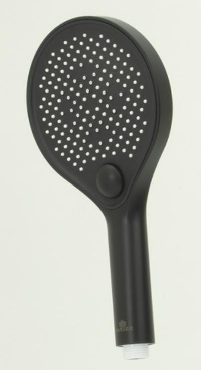 3307-C  Лейка массажная 3 позиции, кнопка (ЧЕРНЫЙ) GANZER  (40/1шт)