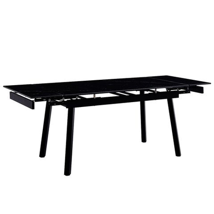 Стол керамический LA ALTA TORONTO Shashi black 140-200/90*76, каркас черный