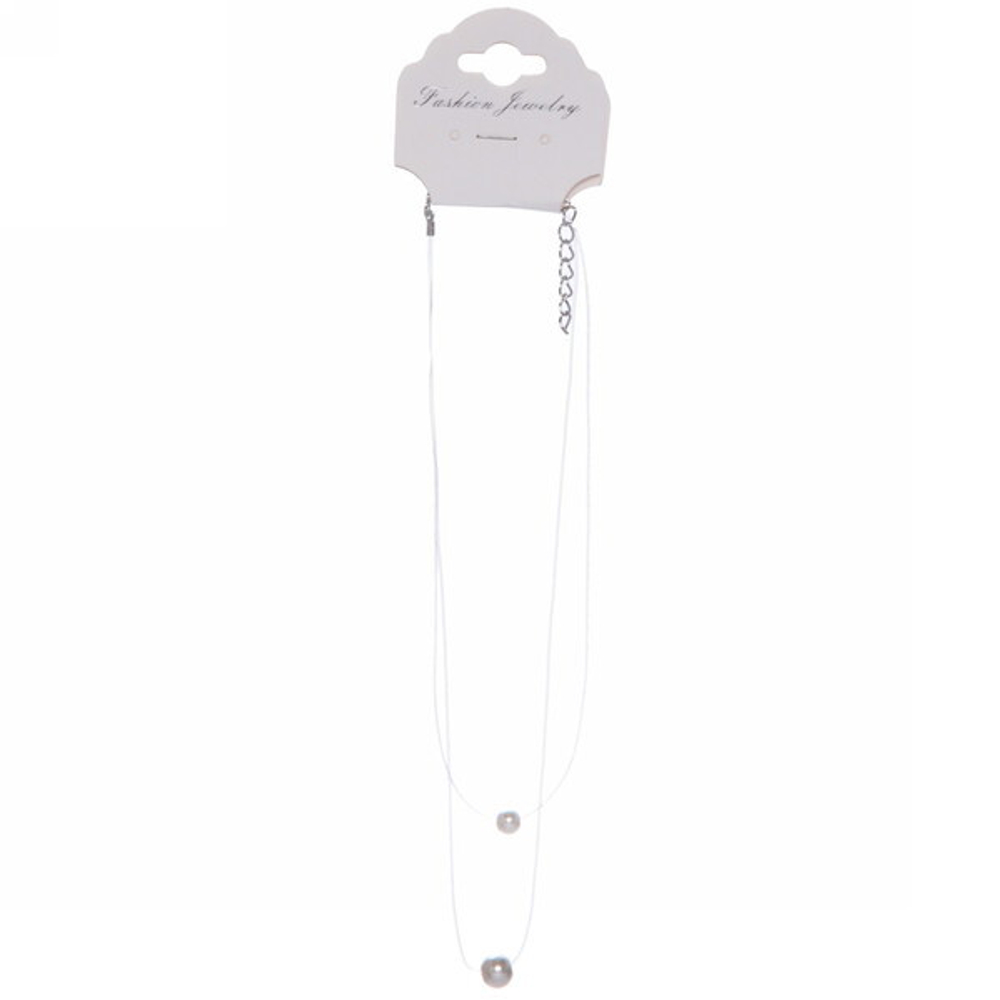 Подвеска двойная на шею на леске «Emerald - Жемчужинка», d-0.6мм