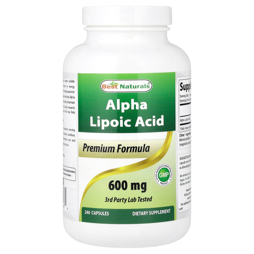Best Naturals, Альфа-липоевая кислота, 600 мг, 240 капсул