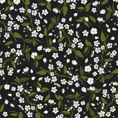 вишнёвый сад на чёрном