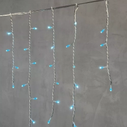 Светодиодная бахрома 5*0,9 м., 348 небесно-голубых LED ламп, силиконовый прозрачный провод, Beauty Led (ECC348-10-2SB)