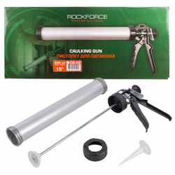 Пистолет для силикона алюминиевый 600мл RockForce##Rock FORCE RF-CG-02