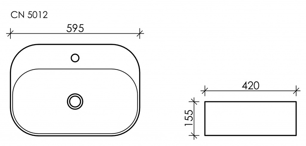 Раковина Ceramica Nova Element 59,5 см CN5012