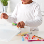 Коробка с крышкой IKEA GLIS (ГЛИС), Пластик, 34x21 см