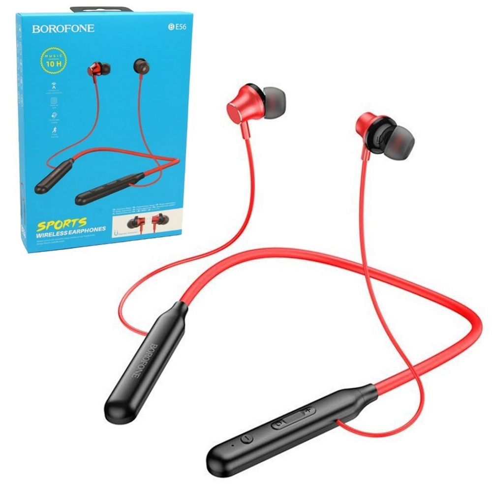 Спортивные наушники Bluetooth BOROFONE BE56 (красный)