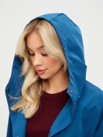 Куртка ветровка удлиненная с капюшоном весенняя