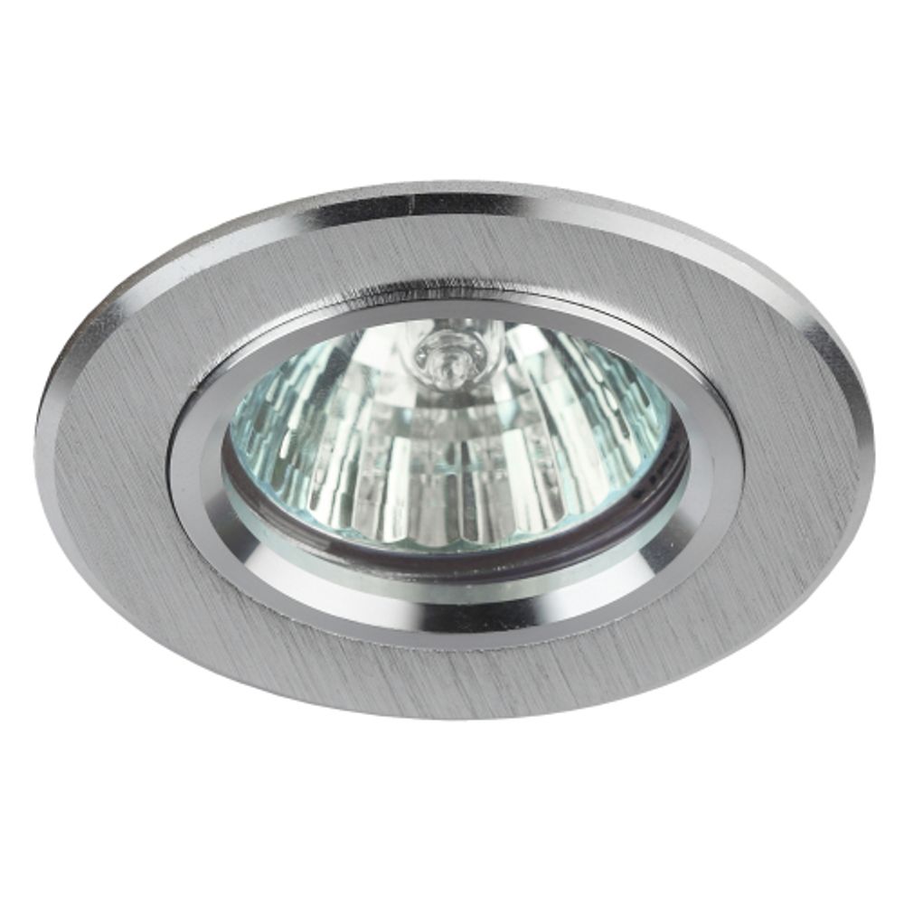 KL58 SL Светильник ЭРА литой алюминевый MR16,12V/220V, 50W серебро