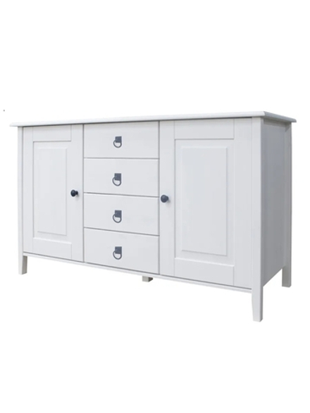 Dipriz Тумба в прихожую Боцен из сосны, 4 ящ. 2 дв., белая