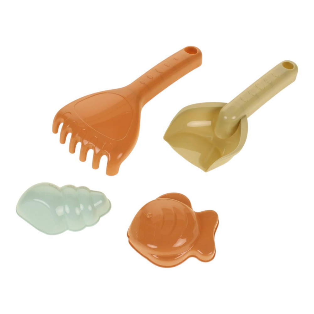 Набор для игры в песок с мельницей (5предм.) совок,грабли,форм,сет.315-7
