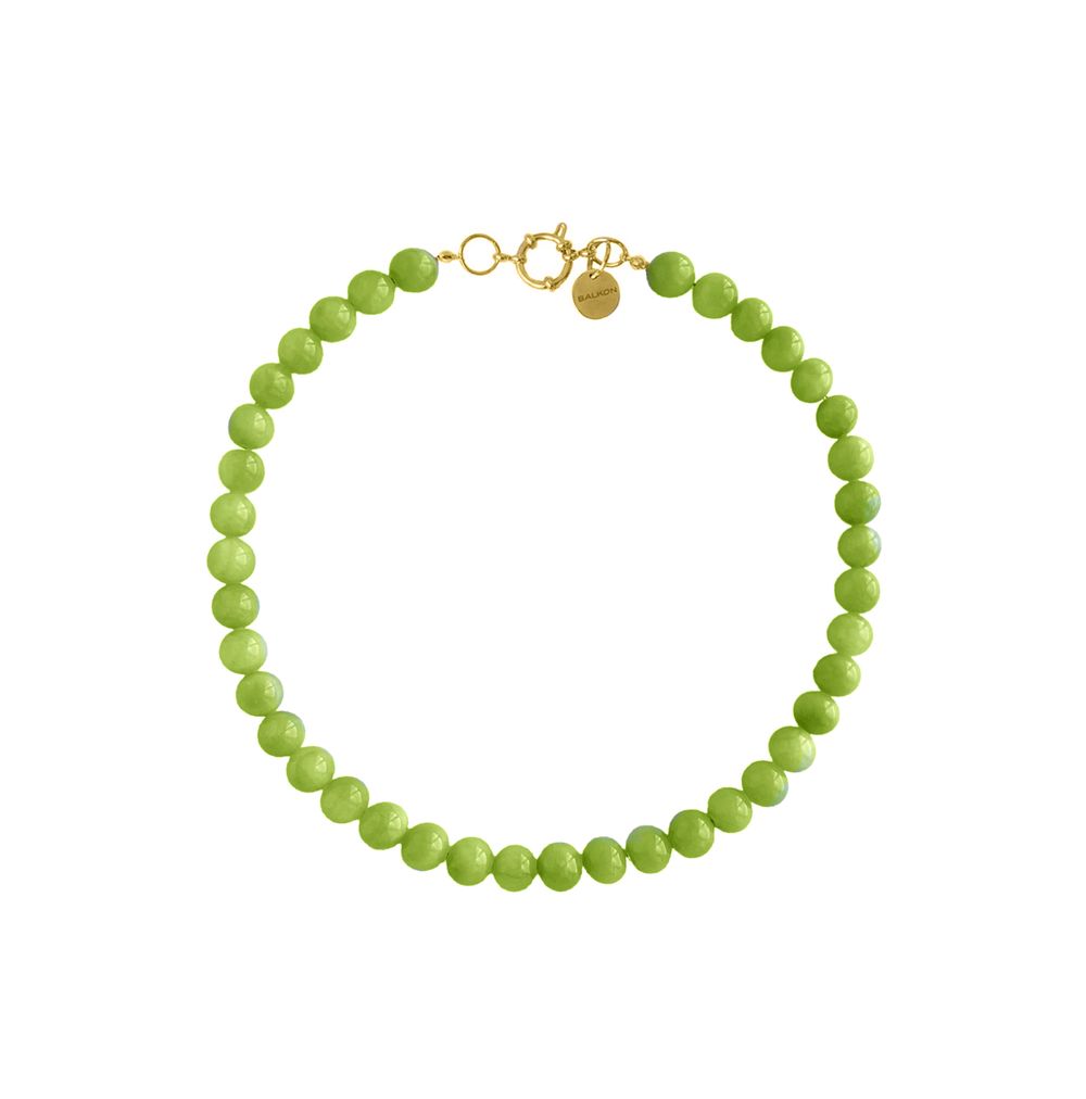 Колье Lime из бусин камня