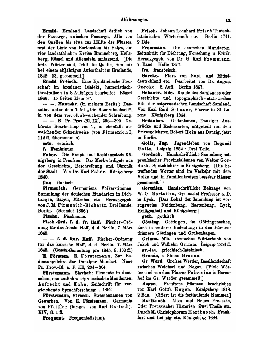 Preussisches Wörterbuch. Band 1. A-K | Harmann Frischbier