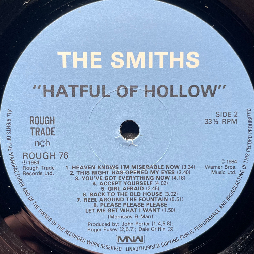 The Smiths - Hatful Of Hollow (Швеция 1984г.)
