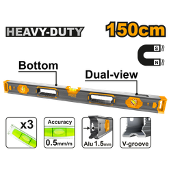 Уровень с магнитом усиленный 150 см