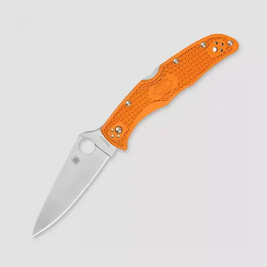 Складной нож Spyderco Endura 4 Burnt Orange HAP40 Sprint Run 10FPBORE c клинком из стали HAP40 Laminated SUS 410, рукоять FRN
