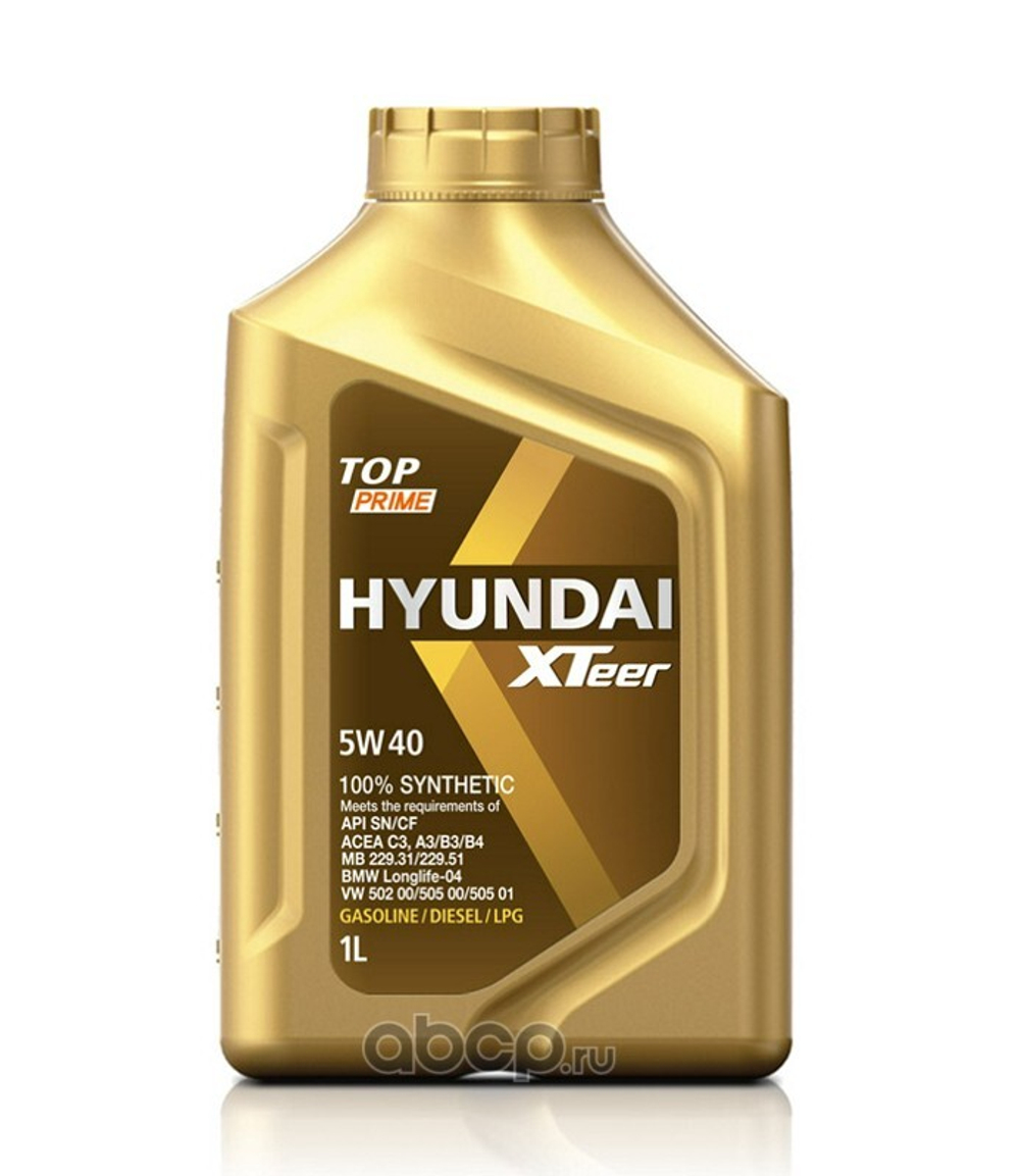 HYUNDAI XTEER Масло моторное TOP Prime 5W40 синт. 1 л