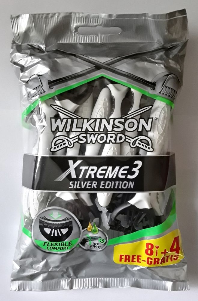 Wilkinson Sword одноразовые станки Xtreme-3 Silver Edition 8+4 шт