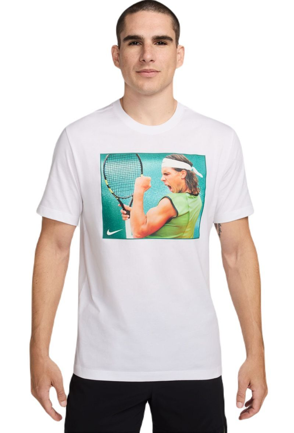 Мужская теннисная футболка Nike Court French Open Limited Edition RAFA T-Shirt - белый