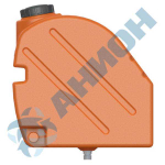 Бак системы увлажнения 250л с крышкой, со сливом Анион 250 л.(670x720x710см;оранжевый) - арт.559539