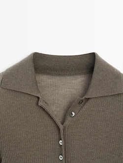 Massimo Dutti Трикотажный боди - STUDIO, зеленоватый