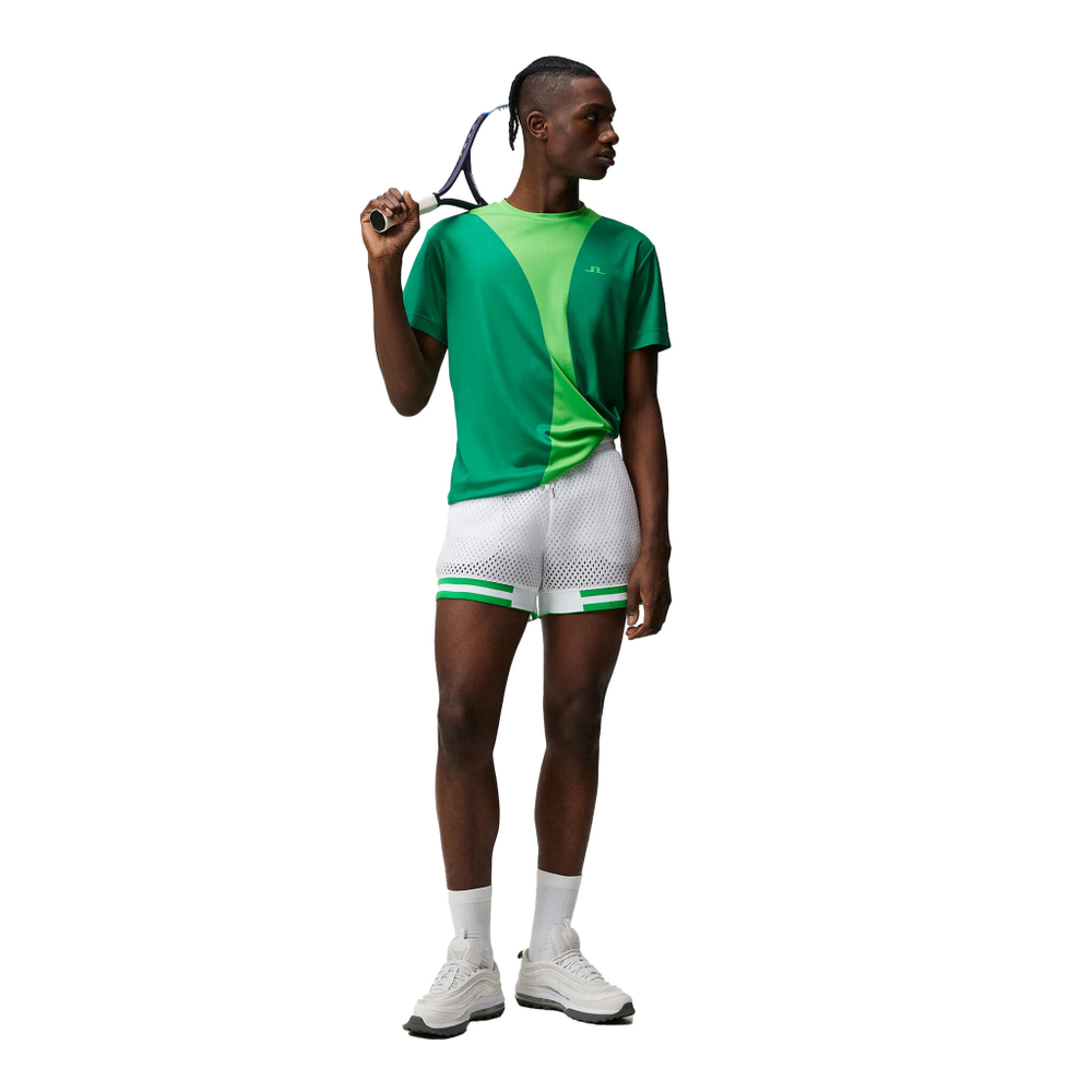 Мужское теннисное поло JLindeberg Big Spots T-Shirt Men - Green