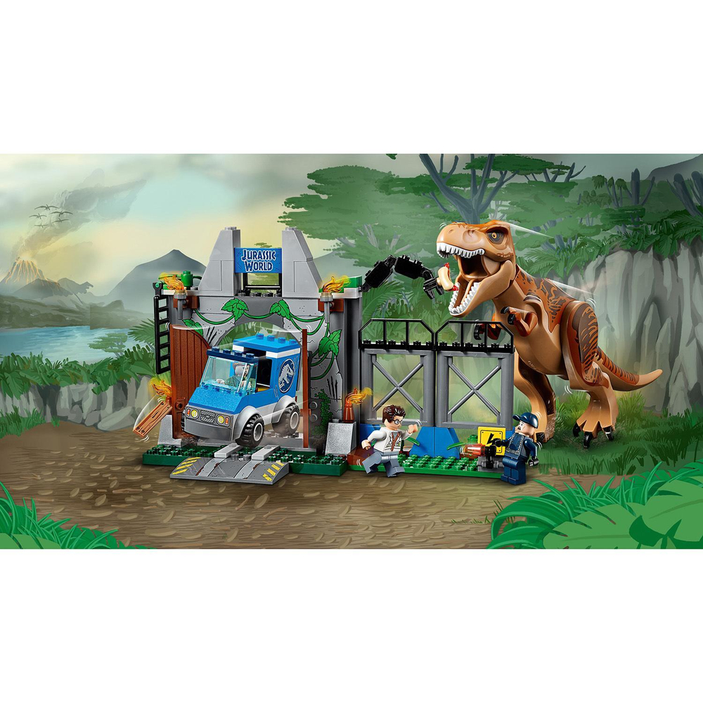 LEGO Juniors: Jurassic World — Побег ти-рекса 10758 — T. rex Breakout — Лего Джуниорс Подростки Мир юрского периода