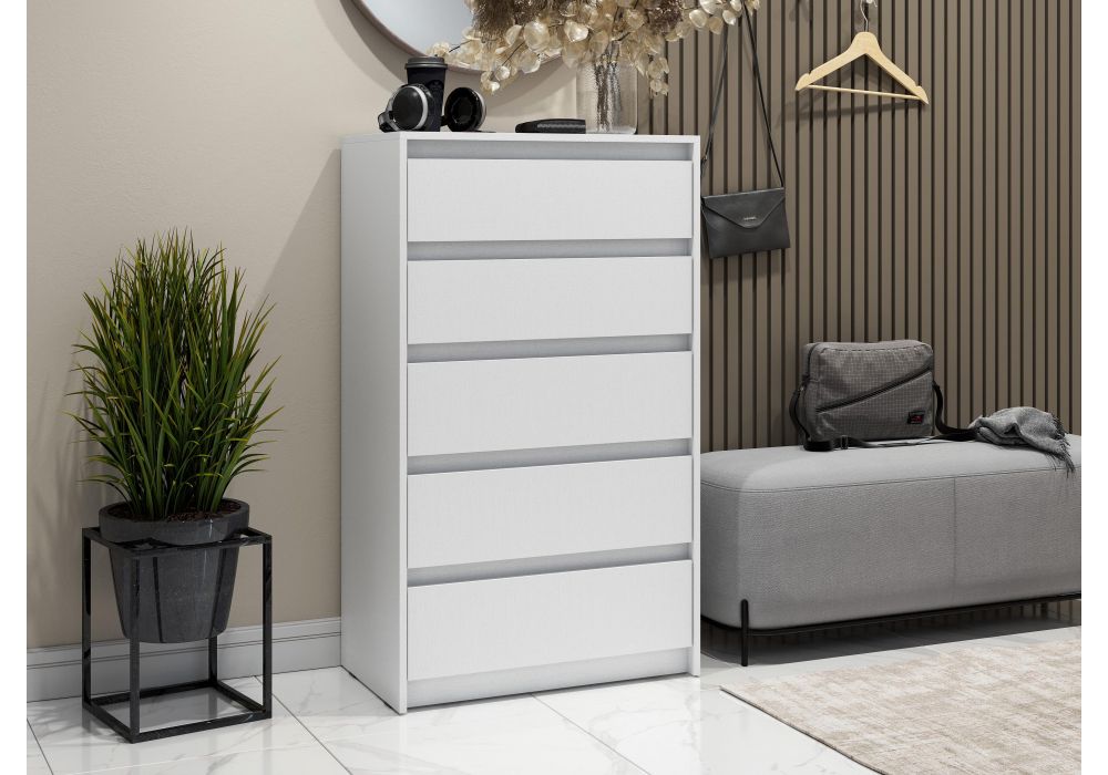 Комод Идена КМ06-700 ЛДСП белое / ЛДСП белое