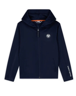 Кофта для девочки теннисная Roland Garros Kids Tony Zipped Hoodie - темно-синий