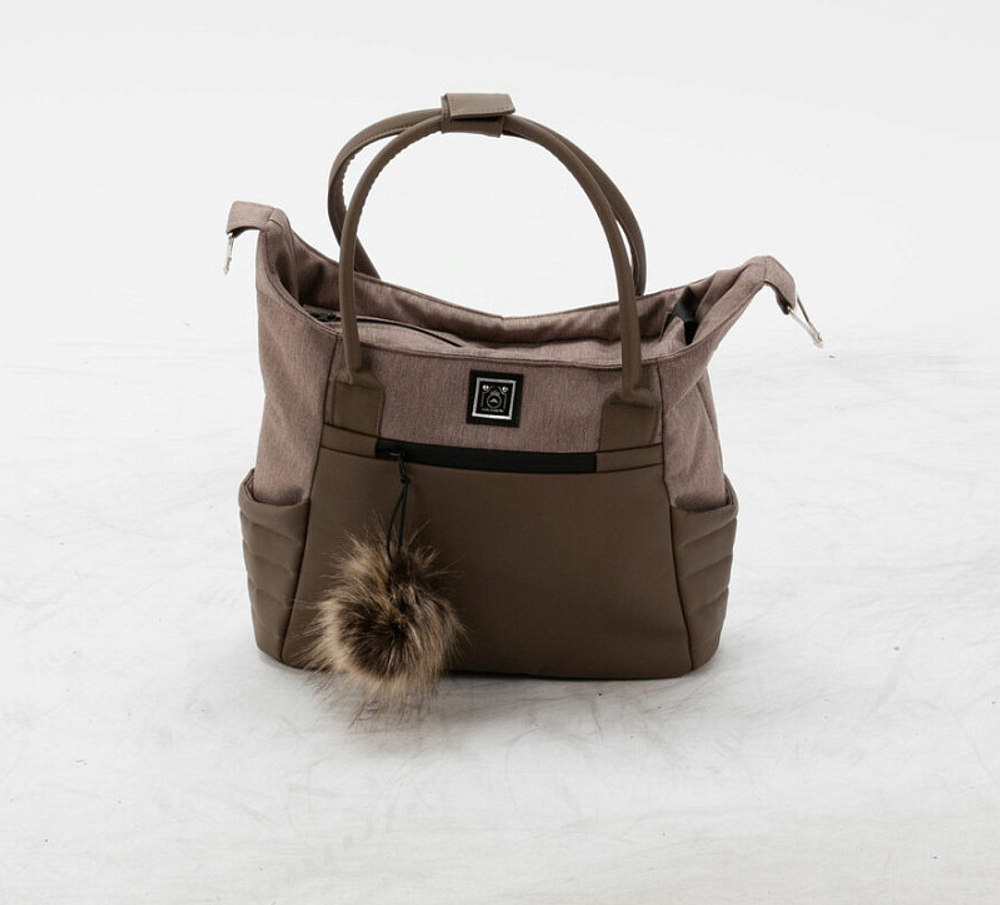 Детская коляска Adamex Porto Retro 2 в 1 PO-PS15 (Т.БЕЖ+Т.БЕЖА КОЖА)