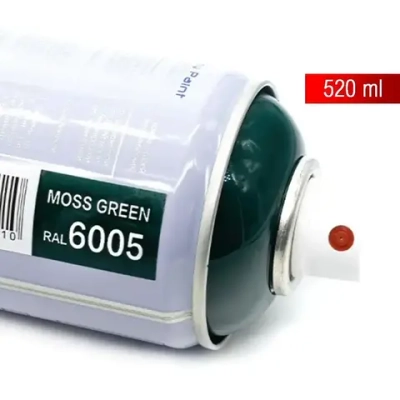 RAL 6005 520мл зеленый мох акриловая краска аэрозольный баллончик Gamma Paint РАЛ 6005