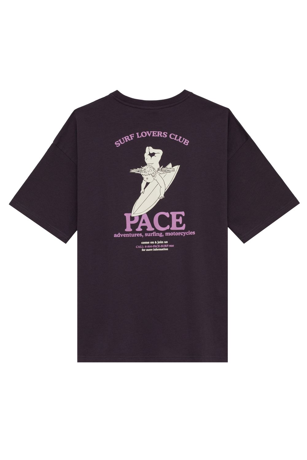 Футболка Miracle Apparel оверсайз Surf Lovers Club графит