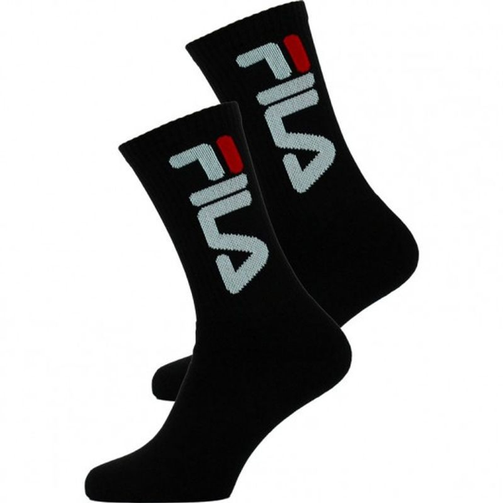 Теннисные носки Fila Unisex Tennis Plain Socks 2P - black