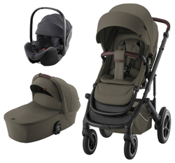 Коляска 3 в 1 Britax Roemer Smile 5Z LUX и автокресло Baby-Safe PRO Midnight Grey Urban Olive