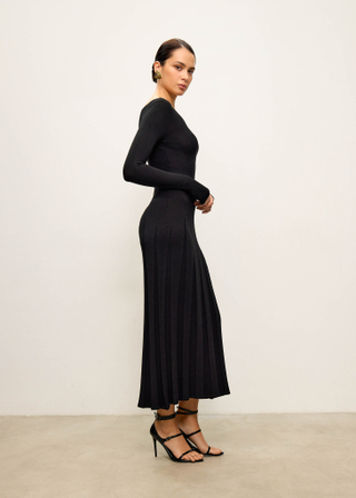 Платье ERIKA с длинным рукавом, чёрный