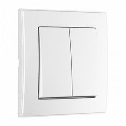 Выключатель двухклавишный Arte Milano SET06-1 SET06-1-30-2 silver