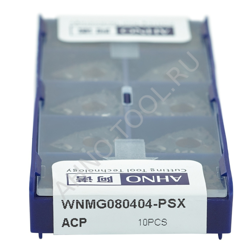 Пластина твердосплавная ISO WNMG080404-PSX ACP20E AHNO по стали, получистовая