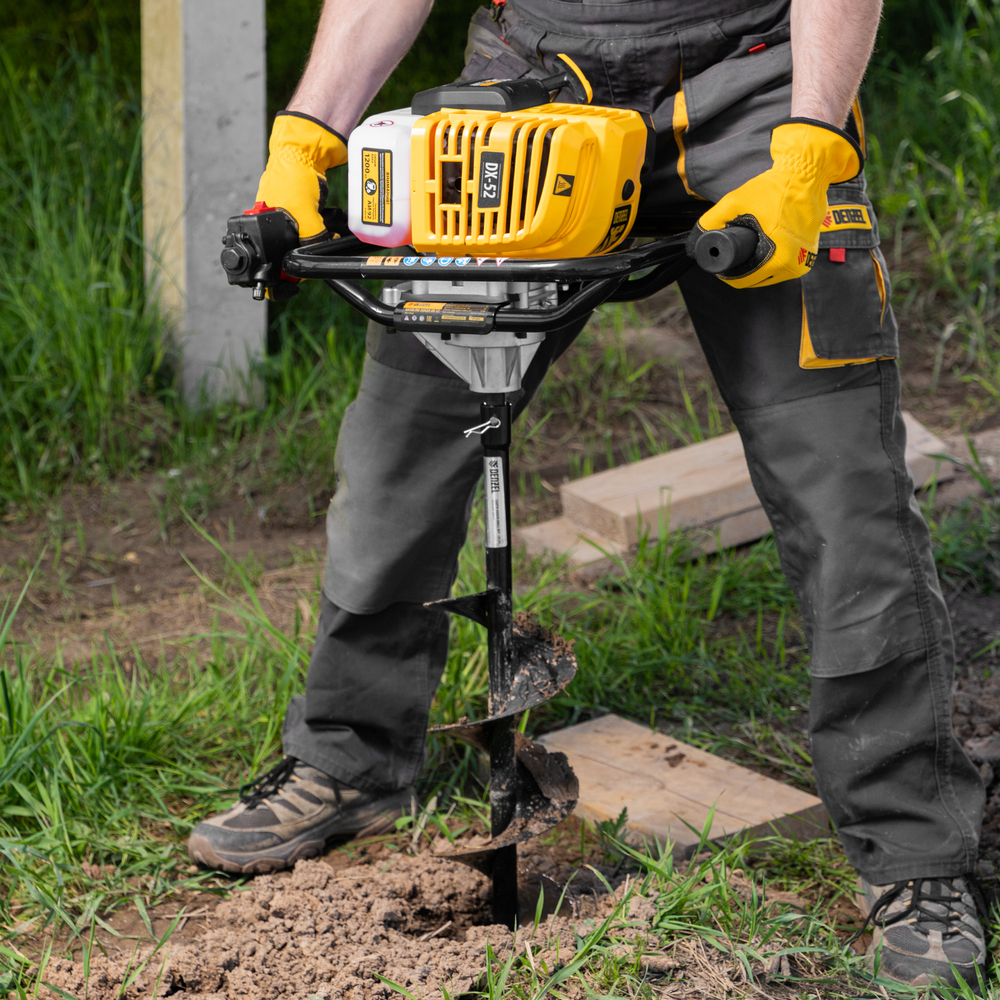 Шнек для грунта ER-150, диаметр 150мм, длина 800мм,соединение 20мм, съёмный нож// Denzel