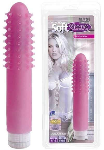 Розовый вибратор с мягкими шипами TAWNY