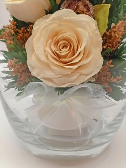 натуральные розы в стекле, вакуум