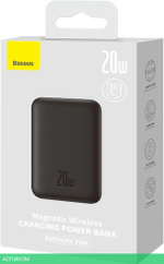Портативное зарядное устройство Baseus Magnetic Mini Air PPCXM06A Black (P10059002113-00)