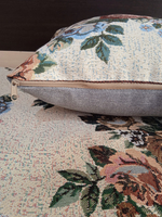 Декоративный гобеленовый чехол для интерьерной подушки Букет 38*38