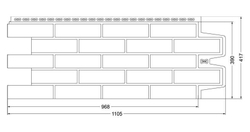 Фасадная панель Гранд Лайн Клинкерный кирпич размер