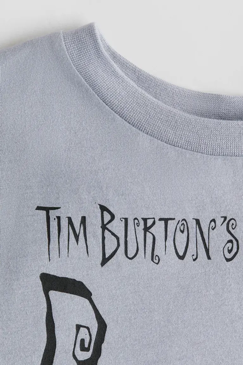 H&M Футболка оверсайз с принтом, серый