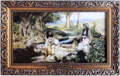 "Христос и самарянка". Репродукция картины художника Генриха Семирадского