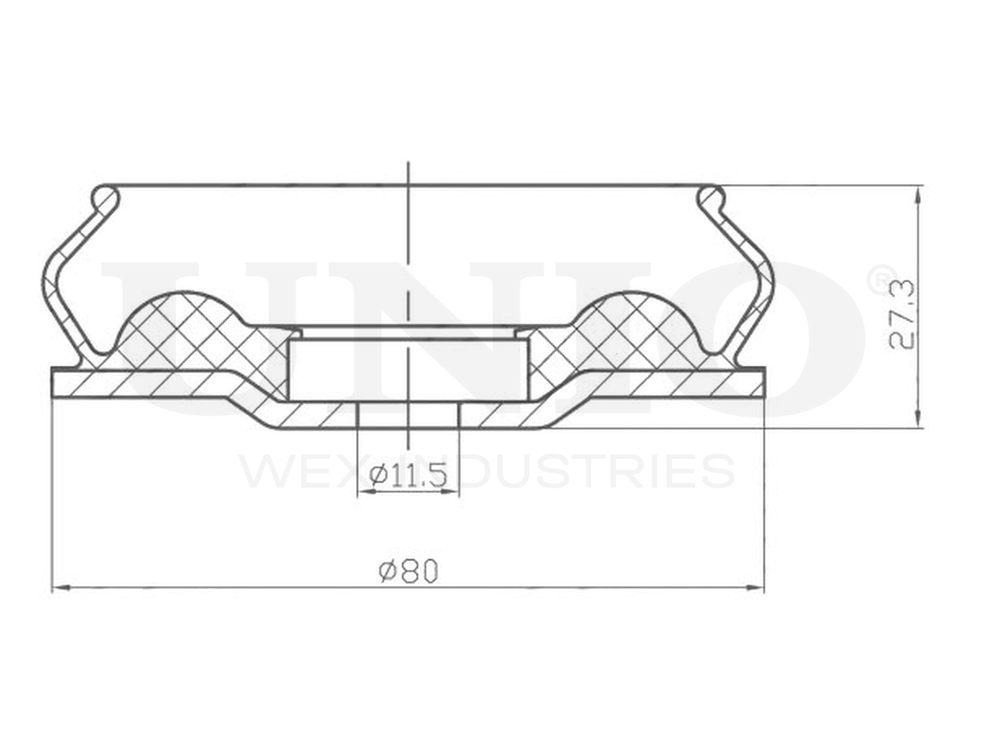 Опора крепления заднего дифференциала UNIO RMP-15105