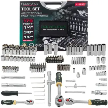 Набор инструментов 179пр. 1/4''3/8''1/2''6 pt RockFORCE RF-41793-5