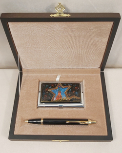 Набор "Москва" №2  визитница персональная, ручка