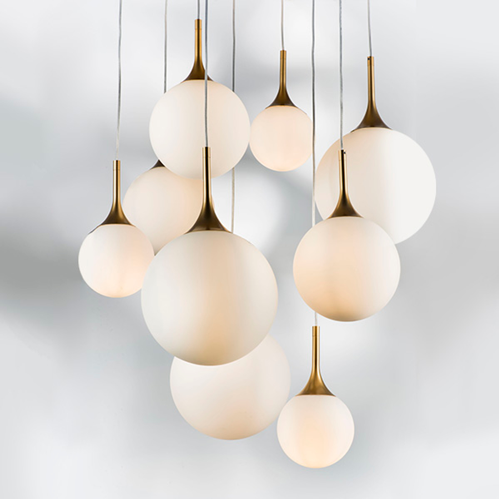 813092 Люстра GLOBO 9х40W E14 золото/белый