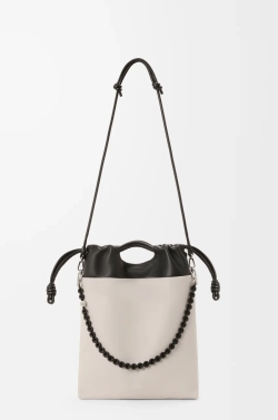 Loewe Сумка-тоут Flamenco из мягкой кожи ягненка наппа, экрю/черный